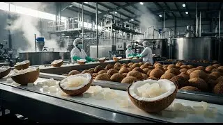 Inside A Massive Coconut Dessert Factory Turning Fresh Coconuts Into Jelly | Full Process