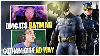 Streamers React *NEW* GOTHAM CITY & *NEW* BATMAN Skins | FORTNITE HIGHLIGHTS