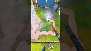 Cutting shapes with pressure washer | creative clean part 15