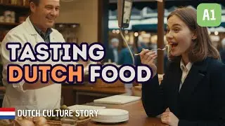 Tasting Dutch Food | Story for learning Dutch (A1) 🇳🇱