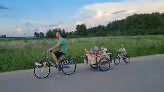 Самый простой велоприцеп. Хорошо в деревне летом! :-)