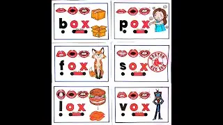 -ox words family/CVC Word with -ox/3 letter short words/-ox wordlist/Preschooler Guide