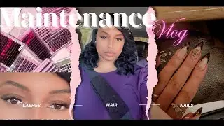 KEEPING MYSELF UP AS A SAHM | DIY Maintenance, lashes, quickweave using organique hair and Nails