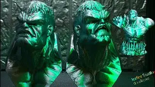 Crazy Hulk 3d print timelapse support free stl remix in blender download available
