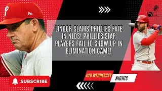 Lindor SLAMS Phillies Fate in NLDS! Phillies Star Players Fail to Show Up in Elimination Game!