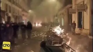French Police overwhelmed as protesters set fire to the city.
