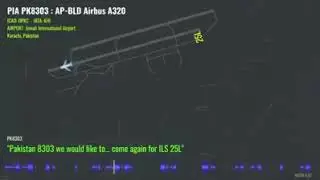 Control tower & radar footage of PIA Flight PK8303