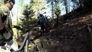 Mountain biking Frazier Park/Mt Pinos Mc Gill trail w/some snow