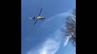 Low flying helicopter