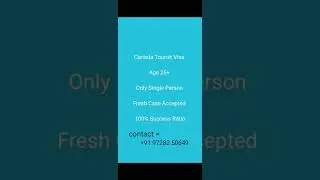 #canada tourist visa # Age 25+ 100 percent sure shot visa