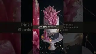 Working with Pink Isomalt - Crystal Shards and Sails - Cake Design #shorts
