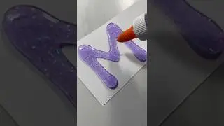 Turning Plain Paper into WOW! Glitter Name Art Magic 🙂 , #shorts , #youtubeshorts , #ytshorts