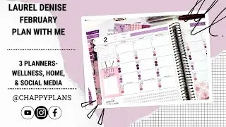@laureldenise FEBRUARY PLAN WITH ME | 3 PLANNERS!