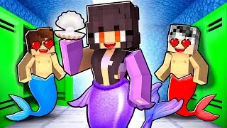 Minecraft'ta DENİZ KIZI OKULUNDA İLK GÜNÜM
