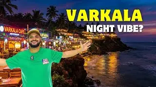 Varkala Cliff Beach Vlog, Driving from Trivandrum | Cafes, Sunset & Nightlife | Kerala Travel Vlog