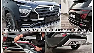 Creta 2020 Abs Bumper Guard Front & Rear || Car Accessories || Full installation video