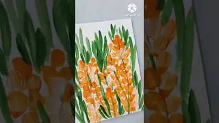 one stroke painting/acrylic painting tutorial #shorts #acrylicpainting