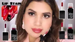 e.l.f. cosmetics glossy lip stain swatches | Review | Best Lip Tint 🫦