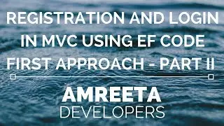 Registration and login in MVC Using EF Code First Approach - Part 2