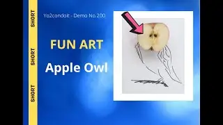 FUN ART - 'Apple Owl' - #short #shorts #art #fun viral Yo2condoit Demo No.200