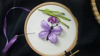 35-DIY Butterfly Ribbon / Ribbon Embroidery techniques [蝴蝶丝带绣]