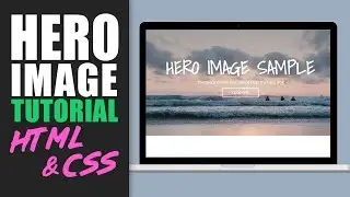 Banner image/Hero Image Tutorial with HTML and CSS