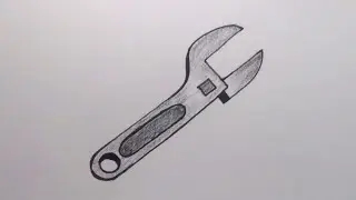 How To Draw Wrench|| Wrench Drawing|| Easy Wrench Drawing|| Carpenter Tools Drawing