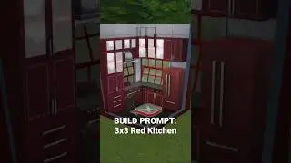 3x3 Red Kitchen in The Sims 4 #thesims #thesims4 #shorts
