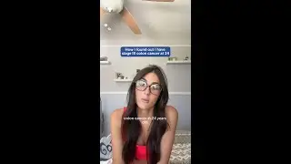 Meagan is 24 and living with colorectal cancer.