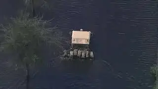 Aerials of Hurricane Ian damage over Venice, Florida