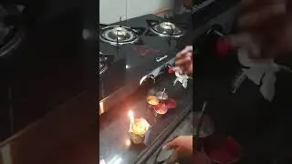 New gas stove pujan 🙏🙏