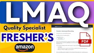 Amazon LMAQ Interview Questions & Answers | Quality Specialist Assessment Test Preparation Guide