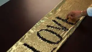 Tischl&auml;ufer &laquo;Magisch&raquo;, gold/schwarz Chemin de table &laquo;Magique&raquo;, or/noir - Vedia.ch