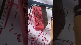 TROGDORRR! Trogdor the Burninator, but tiny. #trogdor #trogdortheburninator #carvingvideos #linocut