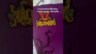 Unboxing the new Mickey Pumpkin Wreath 🎃 #shorts #mickeypumpkin #disneymerch #halloween