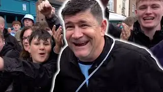 Man City fans celebrate Premier League victory and historic four-in-a-row achievement