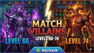 Match Villains Levels 66-74 | Begins!  solution #match #villains #games #game #androidgames #android