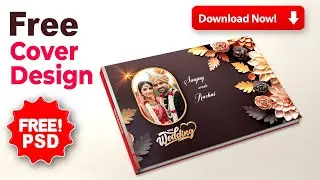 New wedding album cover design 12x18 free download | #coverdesign #freedesign #freepsd