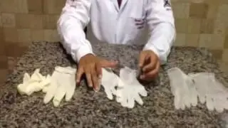 Uso das luvas de látex, nitrila e vinil.