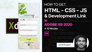 Get HTML & CSS from Adobe XD Design | Development Link and Export for Web | ADOBE XD 2020