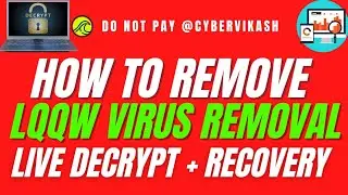 .lqqw File Virus Ransomware Removal (+.lqqw File Recovery) #lqqw #virusremoval #lqqwvirusremoval