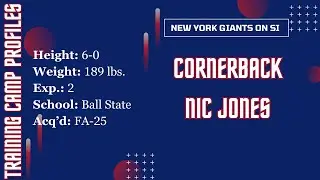 New York Giants Training Camp Preview: Nic Jones