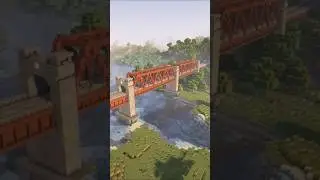 Minecraft Railway Bridge Build #shorts #minecraft #minecraftshorts #minecraftbuild #gaming