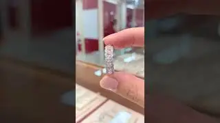Rose cut diamond eternity ring