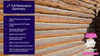 Log Cabin Restoration Prep | Media Blasting & Stain Fail Explained &ndash; Westcliffe, CO