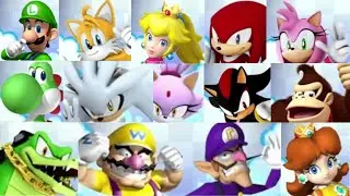 Mario & Sonic at the Olympic Winter Games- All Unlockable Characters (Extra #5)