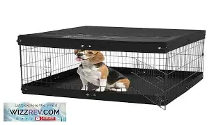 VEVOR Dog Playpen 4 Pcs 24 x 36 in Panels Foldable Metal