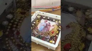 Varmala kaleera chooda kalgi preserved in one small frame😍🧿#resinart #ytshorts #trendingshorts #art
