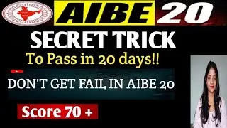 BEST TRICK TO (SCORE 70 +) IN AIBE 20 🔥| All India Bar Exam | Priya Goyal