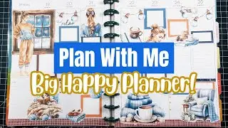 Plan with Me | Big Vertical Happy Planner Week 3 Spread Using printables 